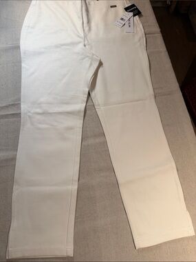 Rafaella Straight-Leg White Pants